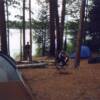 This is our basecamp on Zephyr Lake.