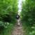 Kristen walking up the boardwalk from Swamp to the start of Monument Portage.  Bugs were GREAT on this trip, even on the portages.  I expected worse, but MAN what a GREAT, BUGFREE trip.