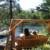 Ashley and Shelly relaxing on a swing overlookng the Sag Narrows at Voyageur Canoe Outfitters at the end of the Gunflint Trail.