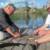 Me and Russ cleaning the catch.  I have only cleaned northern pike a few times.   I used a new method to clean these, which turned out pretty good.